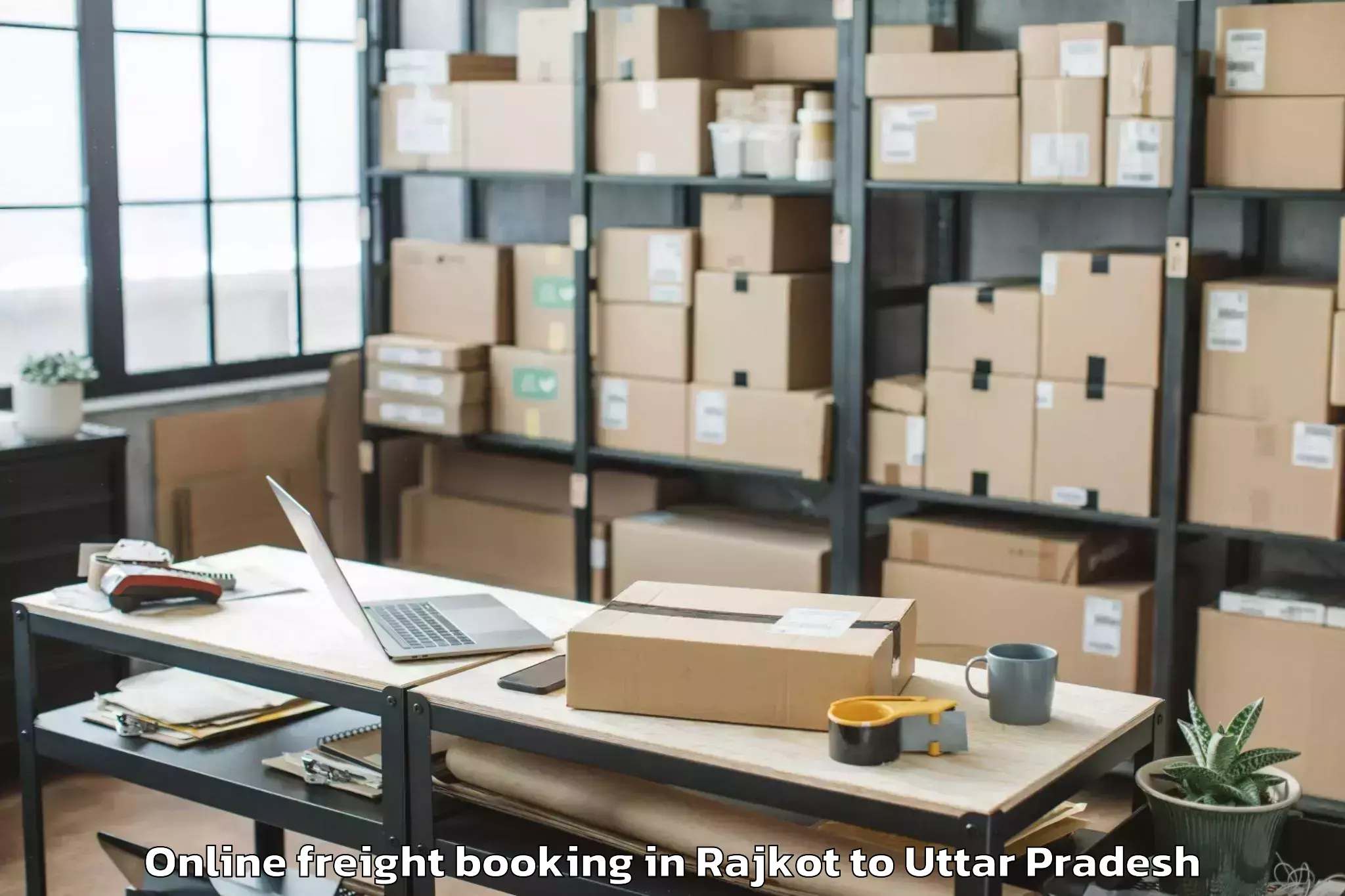 Hassle-Free Rajkot to Itimadpur Online Freight Booking